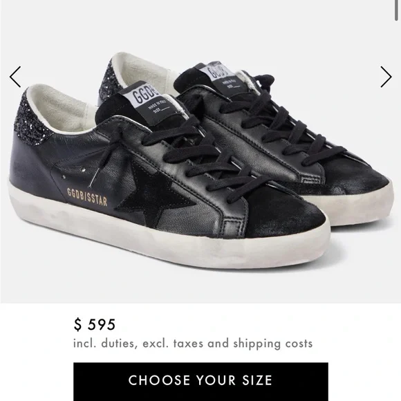 Golden Goose Black and White Sneakers - Picture 8 of 9